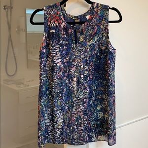 CABI Stained Glass Sleeveless Top Blue Small 3093